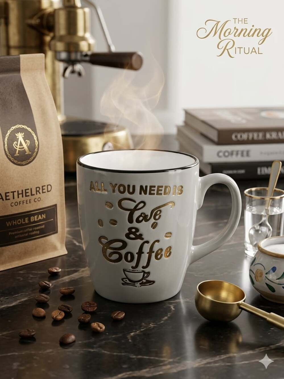 Royal Norfolk 'All You Need Is Love & Coffee' Ceramic Mug